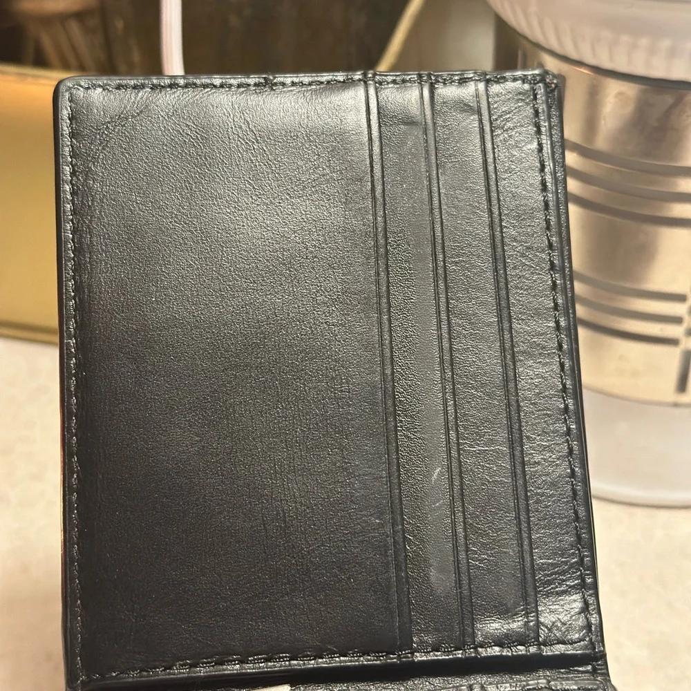 Michael Kors Cooper bilfold bifold wallet. Black and white. Used, mild wear
